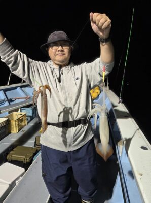 ５月６日　駿河湾沼津沖夜ムギイカの釣果